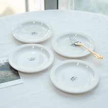 시라쿠스 뉴욕 백지 원형접시 16cm 4p, 화이트