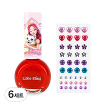 리틀블링 시크릿쥬쥬 별의여신 쥬얼리네일세트, 연지곤지, 6세트