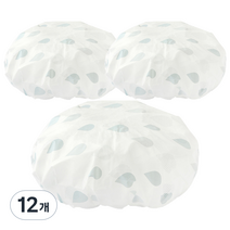 클레어라 세안 방수 샤워 헤어캡, 12개, 블루