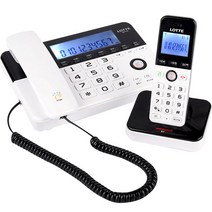 [유 무선전화기] 롯데전자 디지털 유무선 전화기 화이트, LSP-712