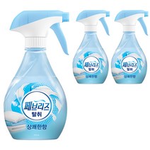 페브리즈 상쾌한향 섬유탈취제 본품, 370ml, 3개