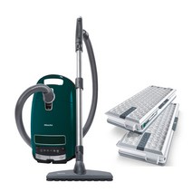 Miele C3 파켓 파워라인 진공청소기 + 밀레 청소기용 헤파필터 SF-HA50 2개입, 페트롤, SGFA3