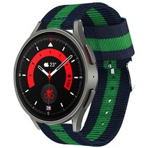 루아러블 갤럭시 워치 호환 나토 밴드 스포츠 스트랩, 네이비 + 그린