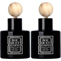 부케가르니 딥 블랙 차량용 디퓨저 50ml, 소프트코튼, 2개