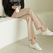 핑크시슬리 여성용 블랙홀 핀턱 부츠컷 밴딩팬츠