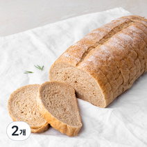 브로드카세 발효종 순수 통밀빵, 2개, 700g