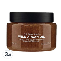 더바디샵 와일드 아르간 오일 엑스폴리에이팅 젤 바디 스크럽, 250ml, 3개