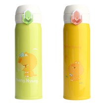 상상앤드 풍냥 멍지 텀블러 2p, 옐로우, 그린, 500ml