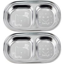 아이쥬 스텐간식식판 2구 곰 2p