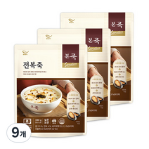 본죽 데워서 바로 먹는 전복죽, 330g, 9개