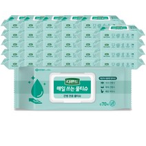 디펜드 매일 쓰는 물티슈 캡형, 70매입, 64팩
