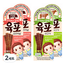 아이배냇 부드러운 육포 혼합 돈육 2p + 쇠고기 2p 세트, 돈육 + 쇠고기 혼합맛, 2세트