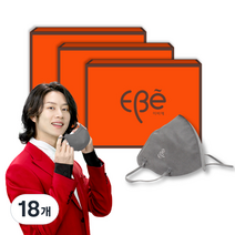 이비에 새부리형 슬림뷰티 컬러 4중필터 마스크 대형, 10개입, 18개, 그레이