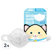 힐타임 냥냥이 마스크 초소형 화이트, 25개입, 2개