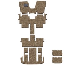 포시즌 자동차 코일매트 1열 + 2열 + 3열 + 트렁크 세트, 현대 스타리아 라운지 7인승, 브라운, 현대