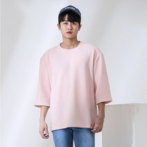 단군 남성용 리버플 링클프리 오버핏 7부반팔티