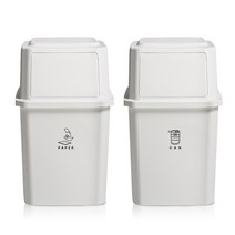 네이쳐리빙 모노블 적층형 재활용 분리수거함 40L, 화이트, 2개