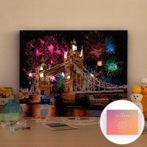 아트조이 DIY LED 보석십자수 (캔버스형) 40x50cm, 런던브릿지, 1세트