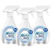 페브리즈 항균플러스 섬유탈취제 깨끗한향 본품, 3개, 360ml