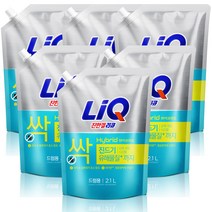 리큐 진한겔 하이브리드 드럼용 액상세제 리필, 2.1L, 6개