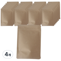 티나피크닉 크라프트 간식포장 지퍼백 대, 25개입, 4개