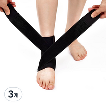 바디공식 남성용 3단 밴드 발목보호대 L, 3개