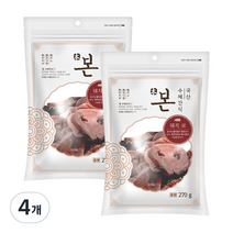 본 수제 강아지 간식 270g, 돼지코, 4개