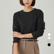 ELLE PARIS 여성 릴렉스핏 긴팔 티셔츠