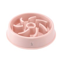 제제펫 파스텔 회오리 급체방지 반려견 식기, 핑크, 1개