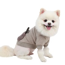 퍼피아 라운드 곰돌이를만난날 애견옷, 멜란지베이지