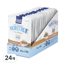 동원 뉴트리플랜 모이스트루 고양이간식 80g 파우치, 참치 + 닭고기 혼합맛, 24개