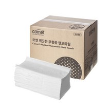 코멧 깨끗한 2겹 무형광 핸드타올, 3000매, 1개