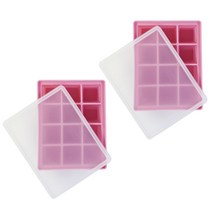 아가프라 실리콘 이유식큐브 30ml x 2p, 핑크