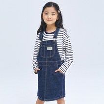 스파오키즈 여아용 데님 오버롤 원피스