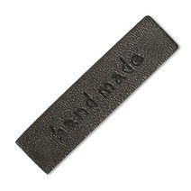 동대문단추왕 인조가죽 미싱용 핸드메이드라벨 40*10mm, 다크브라운, 30개