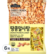 일광제과 땅콩 알사탕, 250g, 6개