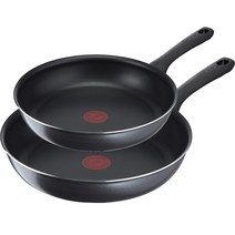 테팔 뉴 컴포트 그립 프라이팬 2종 세트, 프라이팬 24cm + 28cm, 그레이