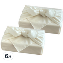 르미에 광목보자기 결혼 선물포장 돌 답례품 보자기 55cm, 아이보리, 6개