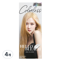 미쟝센 헬로블리치 컬러리스 크림 탈색제, 120g, 4개