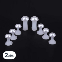 고급 실리콘 토우 세퍼레이터 3 x 2 cm 2p + 2.2 x 2 cm 6p 세트, 진주, 2세트