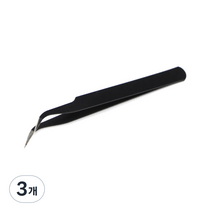 고급 속눈썹 핀셋, 3개, 커브형