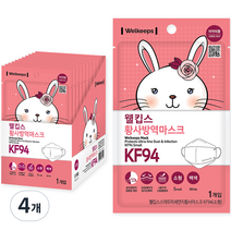 웰킵스 황사방역마스크 소형 KF94, 25개입, 4개