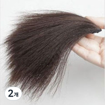타이탄 정수리 볼륨 뽕 부분가발 20cm, 2개, 다크 브라운