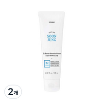 에뛰드하우스 순정 2x 베리어 보습 크림, 2개, 60ml