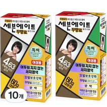 세븐에이트 칼라크림 염모제 60g, 4.63호 주황빛 밝은 갈색, 10개