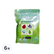 실크플로라 헤나 파우더 100g, 6개, 다크브라운