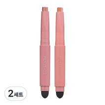 메리쏘드 투톤 아이섀도우 2종 세트, 모브페탈 + 스탈릿코랄, 2세트