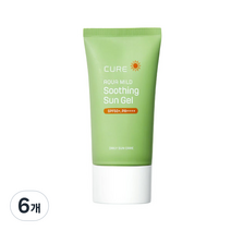 김정문알로에 큐어 아쿠아 마일드 수딩 선젤 SPF50+ PA++++, 50ml, 6개