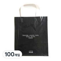 팩스타 손잡이 비닐봉투 M 3호 29 x 39 cm, 검정, 100개입