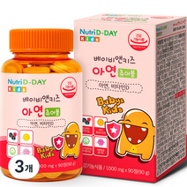 뉴트리디데이 베이비앤키즈 아연 츄어블 90g, 90정, 3개